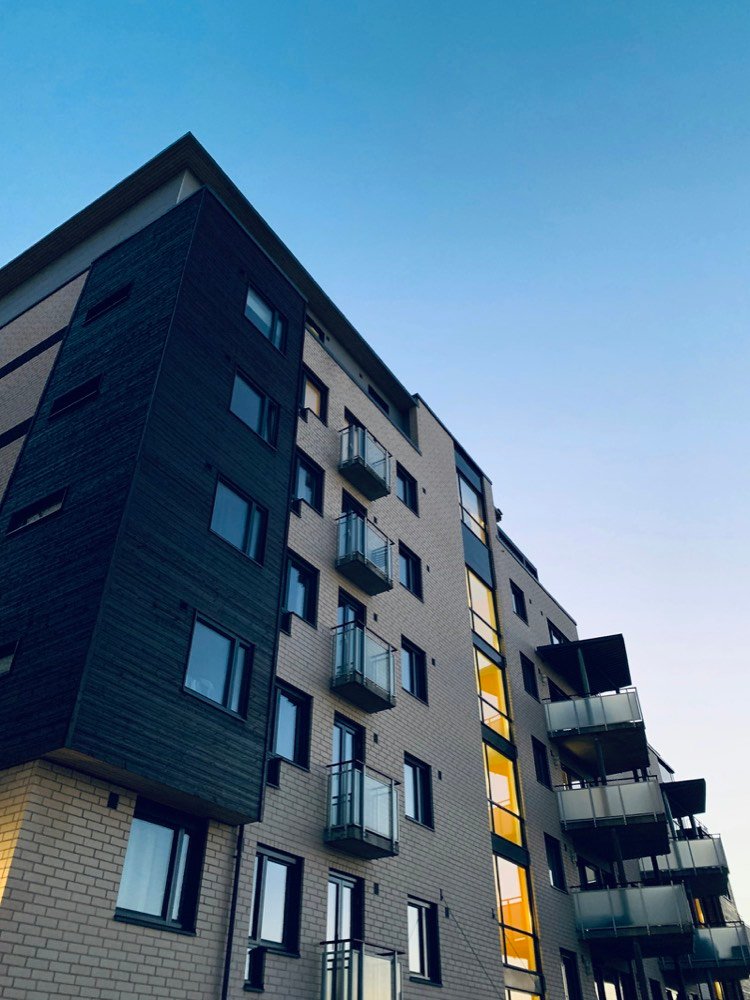 A multi-unit apartment building